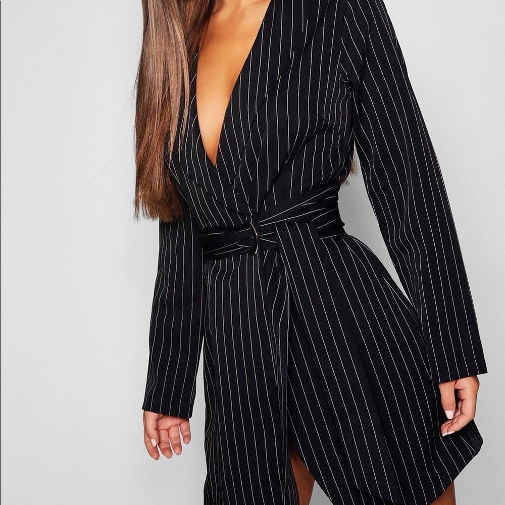 Pinstipe Dress with matching belt